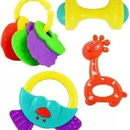 rosefair Rattles for Little Babies 4 Cute Toys with Musical Merry Go Round Toy Rattle image 4