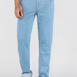 integriti Men Straight Fit Mid Rise Light Blue Jeans-picture-11