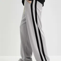 keesun Men Solid Grey, Black Track Pants image 3