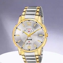 swi55un Premium Water Resistant Scratch Resistant Quartz Branded Hands Two Tone Watch Analog Watch - For Men Original Two Tone Chain Golden Plated Day & Date Functioning Mens Wrist Watch-picture-24