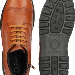 svpanther Men's Side Zip Ankle Leather Boots for Police Boots For Men image 5