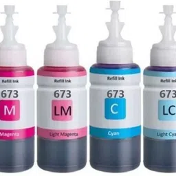 tequo 673 Refill Ink Pack Of 6 for L805 , L800 , L850 , L1800 Printer Black + Tri Color Combo Pack Ink Bottle-image-73
