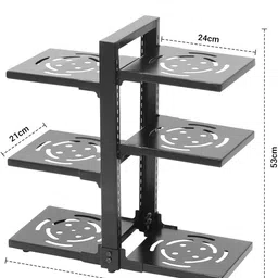 livzing Utensil Kitchen Rack 6-Tier Adjustable Metal Kitchen Organizer Shelf-Pot Pan Organizer Iron image 3