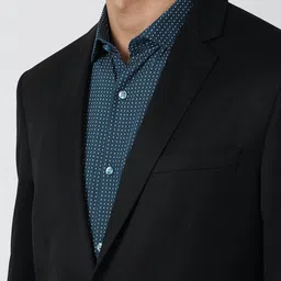 peter england Men Solid Single Breasted Casual Blazer image 5