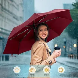 five star rating umbrella Automatic Open and Close Windproof and Compact Mini, With Easy to Use Umbrella image 5