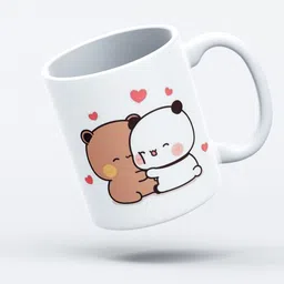 fifth creations Cute Bubu Dudu Printed Coffee High Quality Ceramic Coffee Best (330 ml) Ceramic Coffee Mug image 2
