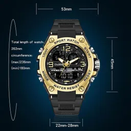 otage F25 Boys Analog-Digital Watch - For Men Metallic Dual Dial image 3