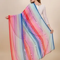 lonkrentra Georgette Printed Multicolor Women Dupatta image 2