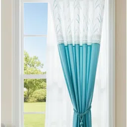 mitrstore 152.4 cm (5 ft) Window Polyester Room Darkening Curtain Single Curtain image 2