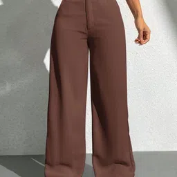 chalodia Women Regular Fit Grey Cotton Blend Trousers-picture-27