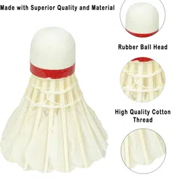 kaizen Badminton Shuttle Gold High-Durability Feather Shuttle - White image 3