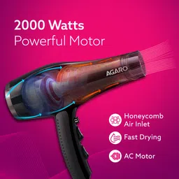 AGARO Professional with Concentrator, Diffuser & Cool Shot Button Hair Dryer image 5