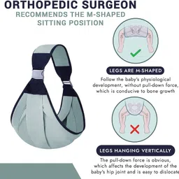 rag Baby Carrier Newborn Adjustable Baby Sling, Lightweight Breathable Baby Carrier Baby Carrier image 2