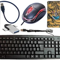 ANJO Wired Keyboard-LED Mouse-Pad-USB Hub 3.0-2 in 1 OTG C & Micro Type Combo Set-picture-17