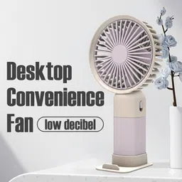 Sanjana Collections F-168 Portable Rechargeable Mini Hand Fan for Desk Car USB Charging 3 Mode Speed USB Fan image 3