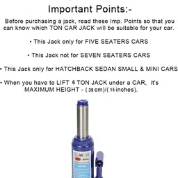 ekrash 6 TON HYDRAULIC VEHICLE JACK, 4 BLACK VALVE CAP Combo image 5