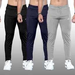 Pack of 3 Men Solid Multicolor Track Pants-image-15