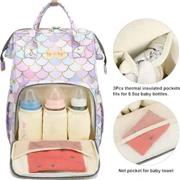 tip 'n' top Premium Stylish Trending Diaper Backapack for Newborns Diaper Bag Travelling Diaper Organiser Backpack for Moms image 2
