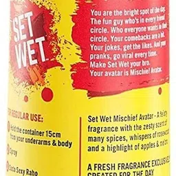 set wet Mischief Avatar Deodorant Spray - For Men image 3