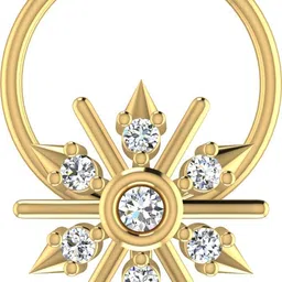 avsar Rasika 18kt Diamond Yellow Gold Nose Wire-picture-10