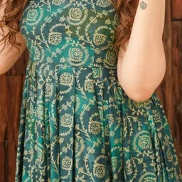 digambara Printed Rayon Blend Stitched Anarkali Gown image 4