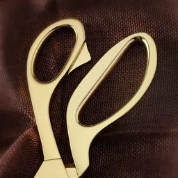 tridot Stainless Steel Tailoring Scissor with Brass Finish Handle for Cloth Cutting Single Scissor (9 Inches) Scissors image 5