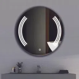 arc homes & memorials Modern Designed Cut LED Circular Wall Mounted 21 inch & 3 Mode Backlit Bathroom Bathroom Mirror-picture-21