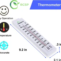 RCSP Room Thermometer Wall-Mounted Celsius and Fahrenheit analog Compact, Easy-to-Read Design For Home & Office Use temperature Thermometer image 2
