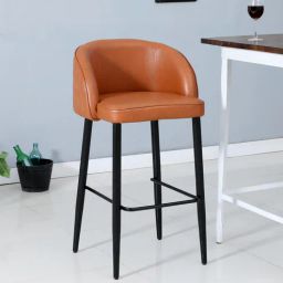 casacraft from pepperfry Agnetha Metal Bar Chair In Brown Colour-picture-17