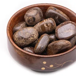 plus value Bronzite-Tumbled-Pebbles-Stone-300gm-Wooden-Bowl Regular Asymmetrical Crystal Pebbles image 2