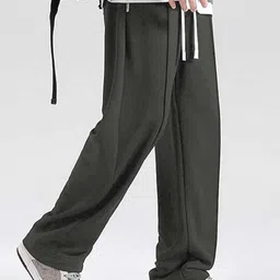 vansh fashion Men Loose Fit Light Green Linen Blend Trousers image 2