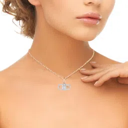 avsar God Shape Pendant 14kt Cubic Zirconia Rose Gold Pendant image 2