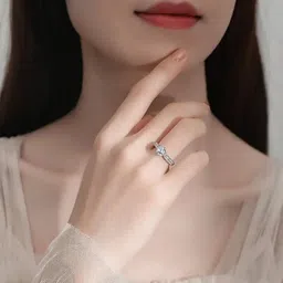 Iga Collection Valentine Sterling Silver Cubic Zirconia Stone Fashion Sterling Silver Cubic Zirconia Platinum Plated Ring image 3