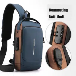 svulint Small 6 L Backpack Cross Waterproof Cross body with USB Charging Port image 5