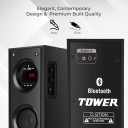 D1Y3 Multimedia Dj Box Music System Home theatre 120 W Bluetooth Tower Speaker image 4