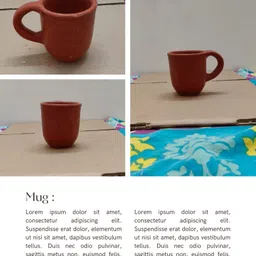 shopatkaram Handmade 300ml Terracotta | Natural Clay Kullad for Tea, Coffee & Milk Stoneware Bath Mug image 2