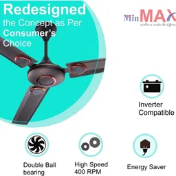 minmax Jupiter 48" Ultra High Speed 1200 3 Blade Ceiling Fan image 3
