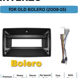 intenzo OLD BOLERO 2008-15 (9" inch) android Frame with Wiring Media Player (Double Din) Car Stereo-picture-11