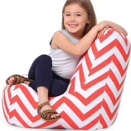 style homez Large CANVAS CLASSIC CHAIR, Cotton Stripes Printed Bean Bag Chair With Bean Filling image 5