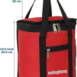 mobophono Combo pack of 2 lunch bag, tiffin bag red Waterproof Lunch Bag image 3