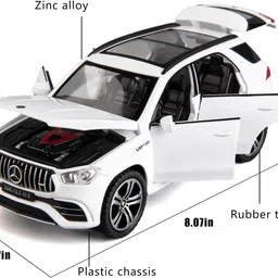 pezyox 1/32 scale AMG GLE 63S SUV Pull Back Car Model with Light and Sound for kids image 2