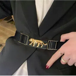 niddleman Women Black Synthetic Belt image 2