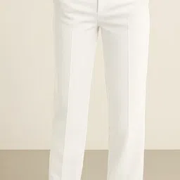 karima ineternational Women Regular Fit White Lycra Blend Trousers-picture-10