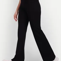 broadstar Women Flared Black Lycra Blend Trousers image 2