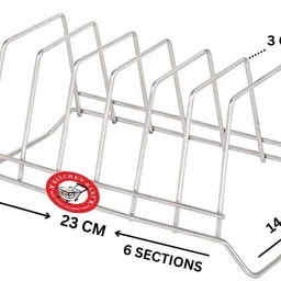 kitchen kart Utensil Kitchen Rack Plate Stand Holder Kitchen Rack Organizer for Plates Steel image 2