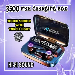 crecro M19 Bluetooth Headphone 5.1 Wireless Bluetooth Headset (Black, True Wireles) A84 Smart Headphones-picture-23