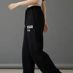 tedwoods Women Solid Black Track Pants image 3