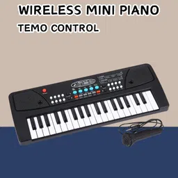 guggu (Piano Keyboard) Toy with 37 Key, Recording and Mic, Adapter for DC Power H18 (Piano Keyboard) Toy with 37 Key, Recording and Mic, Adapter for DC Power H18 Analog Portable Keyboard image 1