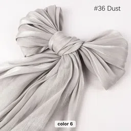Solid Georgette Women Silver Scarf, Stole, Fancy Scarf-image-8