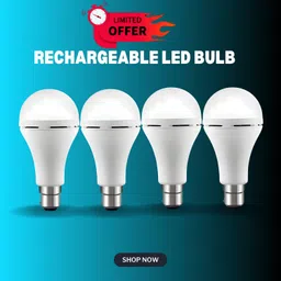 guggu Rechargeable Emergency Bulb 12W Inverter Rechargebale Emergency Bulb_Pack_4 A46 3 hrs Bulb Emergency Light-picture-13
